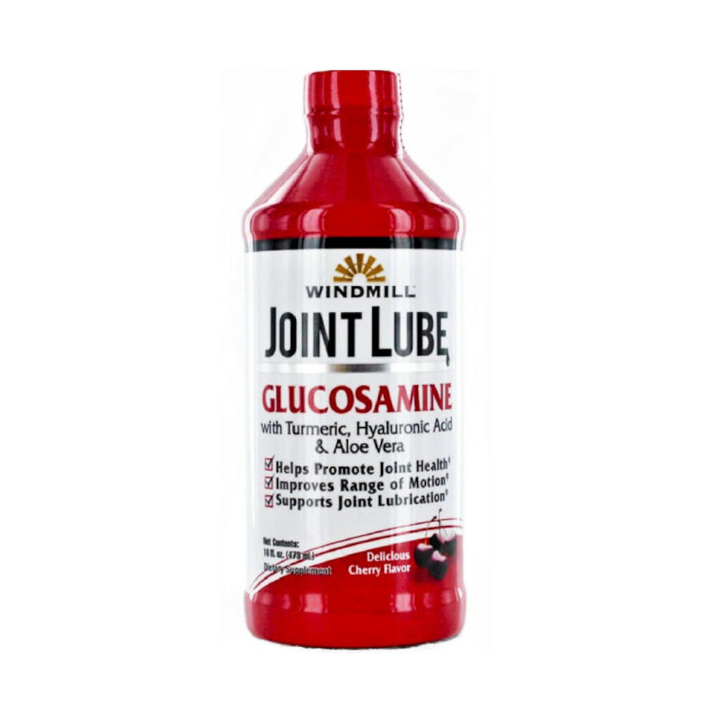 Glucoflex Joint Lube Glucosamine Liquid in cherry flavor, 16 oz bottle, dietary supplement for joint support by Pasteur Pharmacy