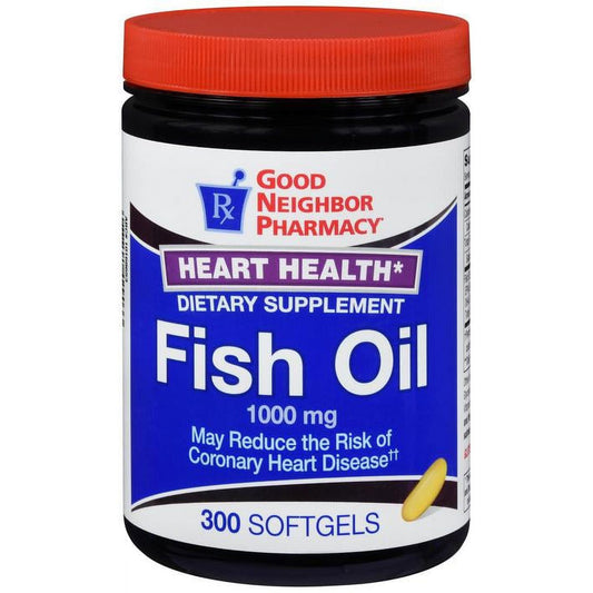 Gnp Fish Oil 1000Mg softgels in a bottle, dietary supplement for heart and joint health, from Pasteur Pharmacy Vitamins & Supplements