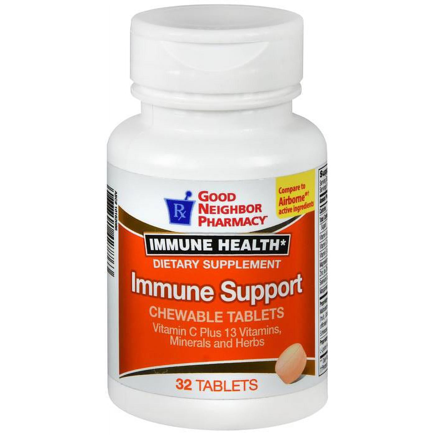 GNP Immune Support chewable tablets in citrus flavor, Vitamin & Supplements by Pasteur Pharmacy, 32 chewable tablets.
