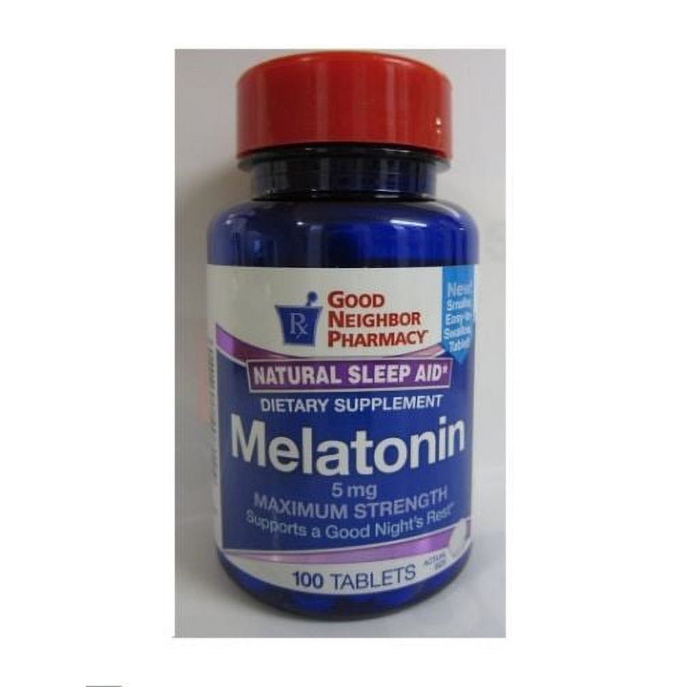 GNP Melatonin 5 mg tablets by Pasteur Pharmacy, 100-count bottle, dietary supplement for sleep support, vitamins and supplements