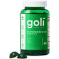 Vegan Supergreens Gummies by Goli Nutrition, vegetarian vitamins and supplements with green fruit and vegetable ingredients.