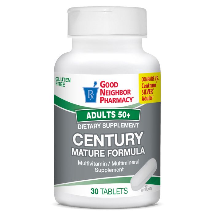 Good Neighbor Pharmacy Century Mature Formula multivitamin tablets by Pasteur Pharmacy, 30 count, dietary supplement for adults