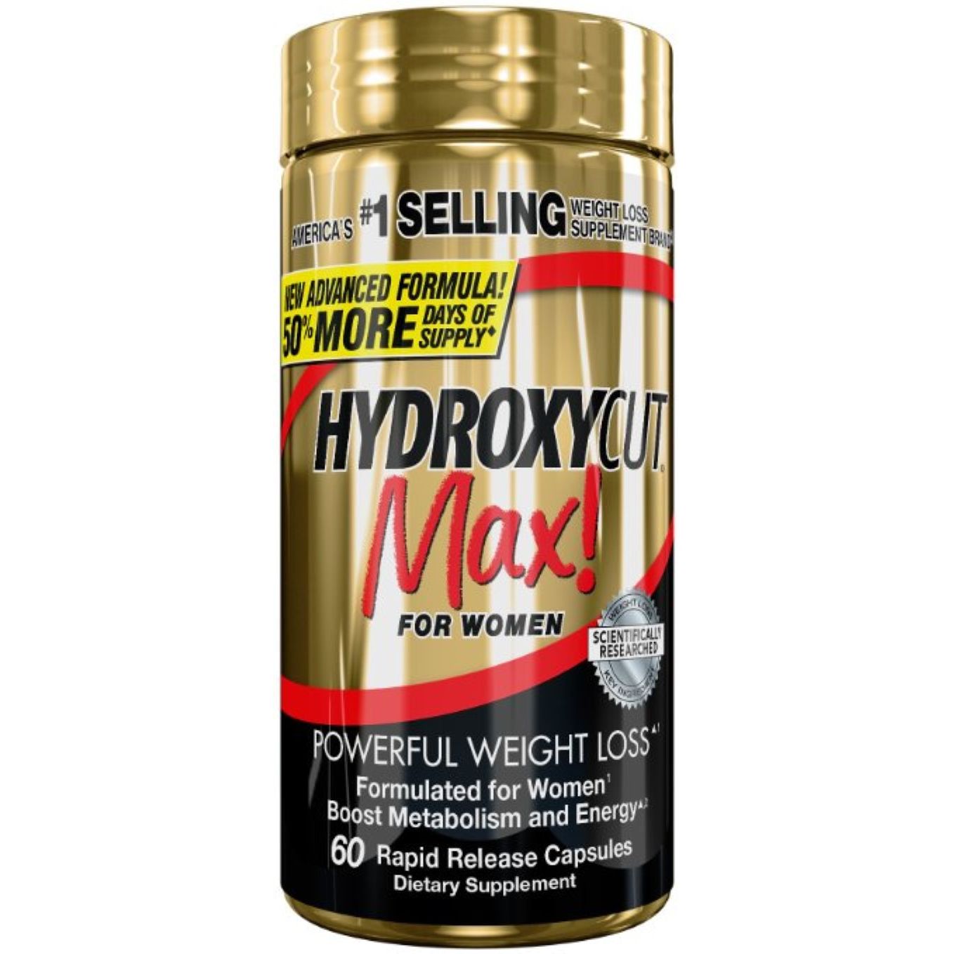 Hydroxycut Pro Clinical Max for Women weight loss supplement bottle with 60 capsules, from Pasteur Pharmacy.