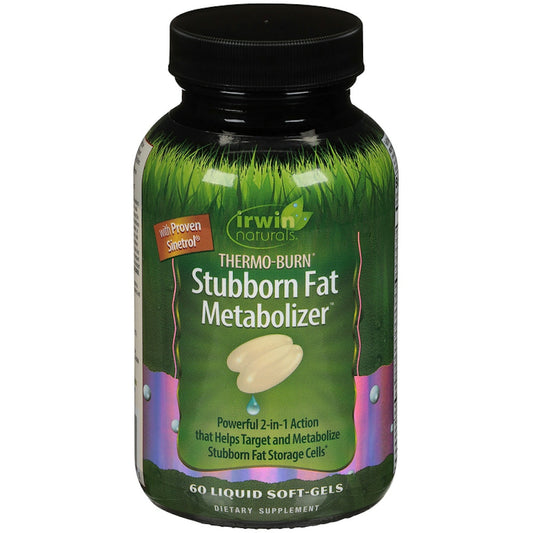 Irwin Naturals Thermo Burn Stubborn Fat Metabolizer liquid softgels, dietary supplement for fat burning and metabolism support