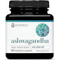 Bottle of LEADER Ashwagandha Tablets, 60 count, natural herbal supplement from Pasteur Pharmacy in clear packaging.