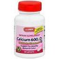 Leader™ Calcium 600 mg plus Vitamin D3 supplement bottle, high potency bone support vitamin and supplement from Pasteur Pharmacy.