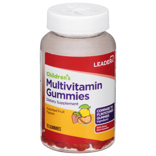 Children’s multivitamin gummies by Pasteur Pharmacy in assorted fruit flavors, colorful gummies with fruit shapes and vibrant colors.