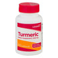 Leader Turmeric 500 mg capsules from Pasteur Pharmacy, showing the supplement bottle with yellow turmeric capsules inside.
