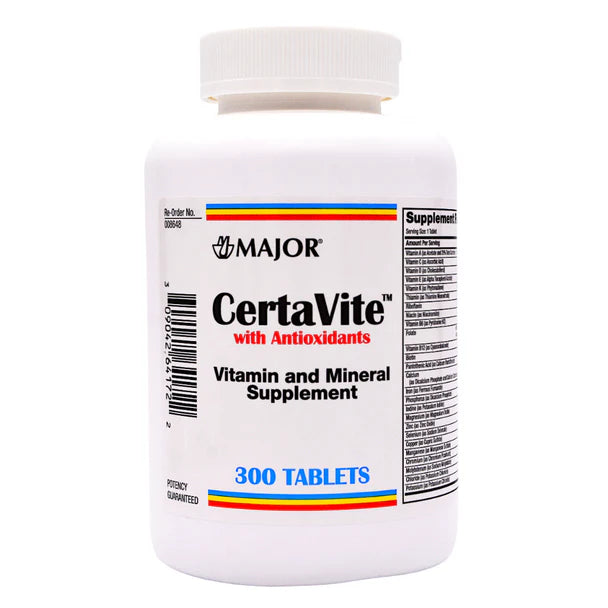 Major Certa-Vite multivitamins by Pasteur Pharmacy, 300 tablets, dietary supplement with essential vitamins and minerals.