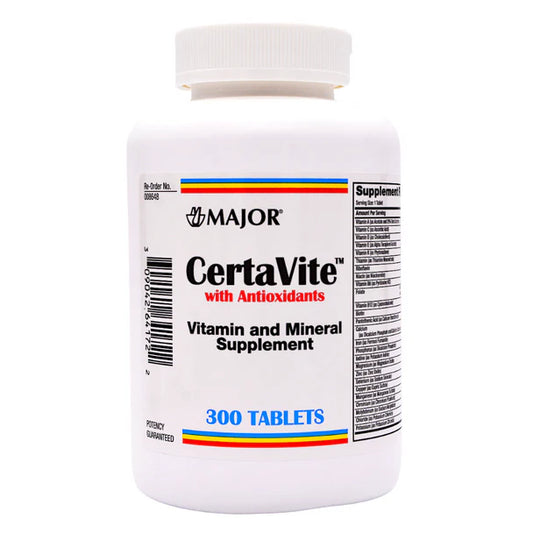 Major Certa-Vite multivitamins by Pasteur Pharmacy, 300 tablets, dietary supplement with essential vitamins and minerals.