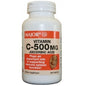 Bottle of Major Vitamin C 500 mg tablets from Pasteur Pharmacy, with 300 vitamin and supplement tablets in a clear container