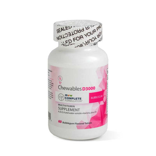 MVW Complete Formulation D3000 chewable tablets in bubblegum flavor, vitamins and supplements by Pasteur Pharmacy, 60 count