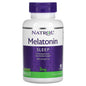 Natrol Melatonin 3 mg tablets, dietary supplement for sleep support, displayed in a bottle with label details.