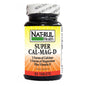 Natrul Health Super Cal-Mag-D bone and muscle support tablets, vitamin and supplement product with calcium, magnesium, and vitamin D.