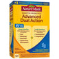 Nature Made Digestive Probiotics capsules with 15 billion CFU, advanced dual action, 30 count bottle, dietary supplement.