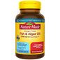 Nature Made Omega-3 Fish and Algae Oil Soft Gels in a bottle, dietary supplement for heart health, 60 soft gels.