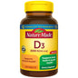Nature Made Vitamin D3 tablets, 50 mcg, in a value size bottle, dietary supplement for bone and immune health.