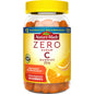 Nature Made Zero Sugar Vitamin C 250mg gummies in orange citrus flavor, displayed in a clear bottle with colorful gummies inside.