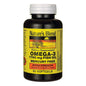Bottle of Nature's Blend Omega 3 Softgels from Pasteur Pharmacy, showing 60 softgel capsules for vitamins and supplements.