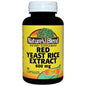 Nature's Blend S Red Yeast Rice Extract capsules from Pasteur Pharmacy, 600 mg, arranged in a clear bottle with label visible.