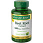 Nature's Bounty Beet Root Extract 500mg rapid release capsules, vitamin supplement in clear gel capsules.