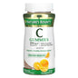 Nature's Bounty Vitamin C gummies with orange flavor, 250 mg, in a bottle of vitamins and supplements.