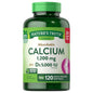 Nature's Truth absorbable calcium softgels in a bottle, dietary supplement for bone health, quick-release softgel capsules.