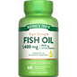 Nature's Truth Triple Strength Fish Oil 1360 Mg capsules, dietary supplement for heart health, shown in the image.