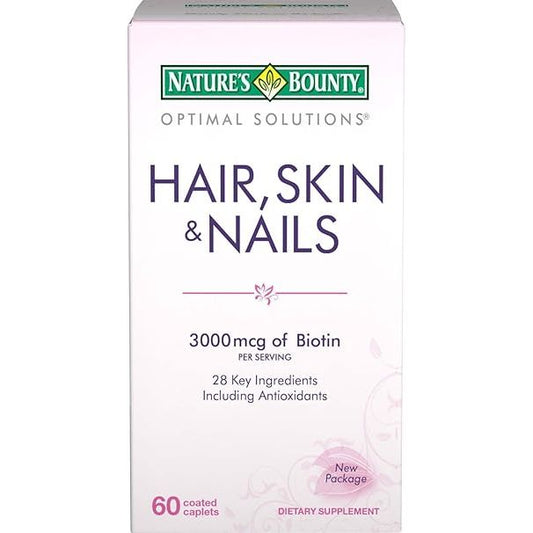 Natures Hair Skin Nails formula in a bottle, dietary vitamins and supplements by Pasteur Pharmacy for healthy hair, skin, and nails.