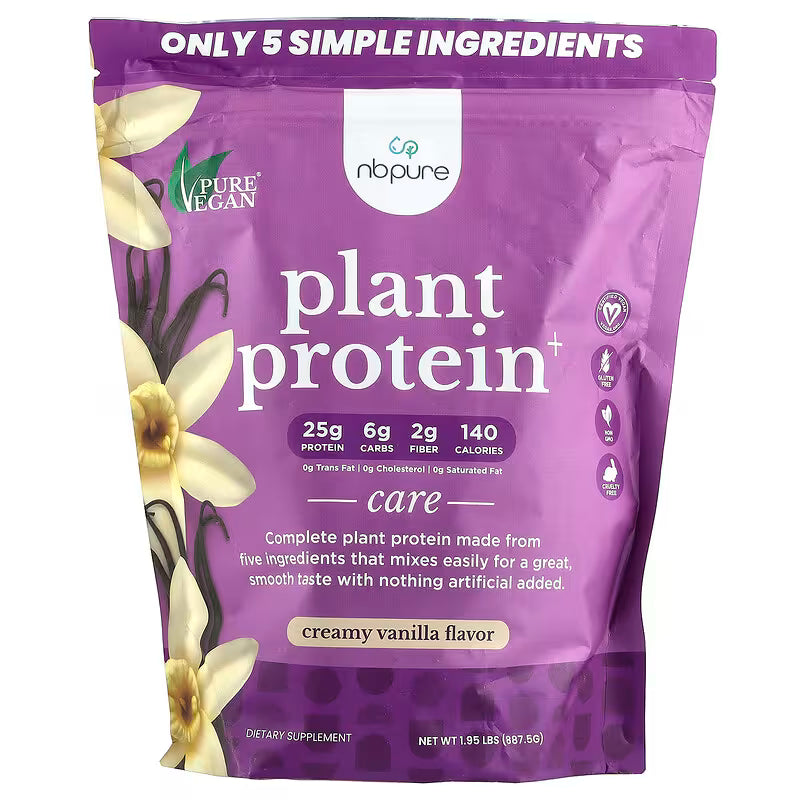 NB Pure Plant Protein+ in Creamy Vanilla flavor, Pasteur Pharmacy vitamin and supplement product, 1.95 lbs (887.5 g).