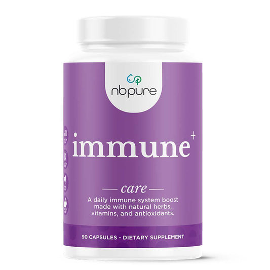 Nbpure Immune+ daily immune system supplement bottle from Pasteur Pharmacy, vitamin and immunity booster supplement.