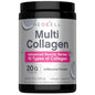 NeoCell Super Multi Collagen Peptides Powder in 9oz container, showing unflavored collagen powder for skin, hair, and nails.