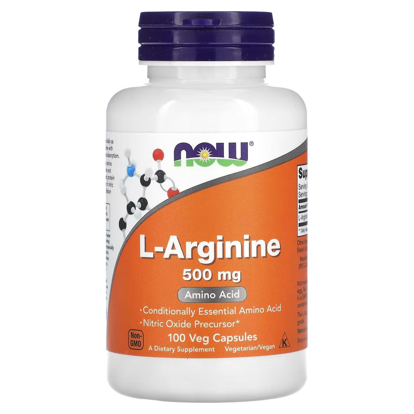 Now Foods L-Arginine Pure Powder in 500g container, nitric oxide precursor supplement from Pasteur Pharmacy, vitamins and dietary supplement