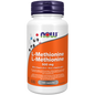 NOW Foods L-Methionine Powder in 500g container, USP grade, dietary supplement for health and amino acid support.