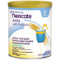 Nutricia Neocate Junior with Prebiotics vanilla flavored nutritional supplement in 14.1 oz bottle, designed for children with special dietary needs.
