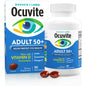 Bottle of Ocuvite Adult 50+ eye health vitamins and supplements with 90 softgels, designed to support eye health for seniors.
