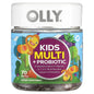Olly Kids Yum Berry Punch multivitamins and probiotic gummies for children, in a colorful bottle with 70 gummies.