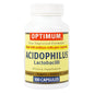 Optimum Acidophilus Lactobacilli capsules in a bottle, dietary supplement for digestive health, from Pasteur Pharmacy.