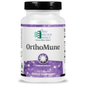 Ortho Molecular OrthoMune immune health supplement in 120 capsules, featuring vitamins and supplements for immune support.