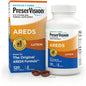 PreserVision Eye Vitamin and Mineral Supplement soft gels with lutein, designed to support eye health and vision.