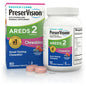 PreserVision Mixed Berry Areds 2 Formula chewable tablets, vitamin supplement in a blister pack, with colorful berry-flavored packaging