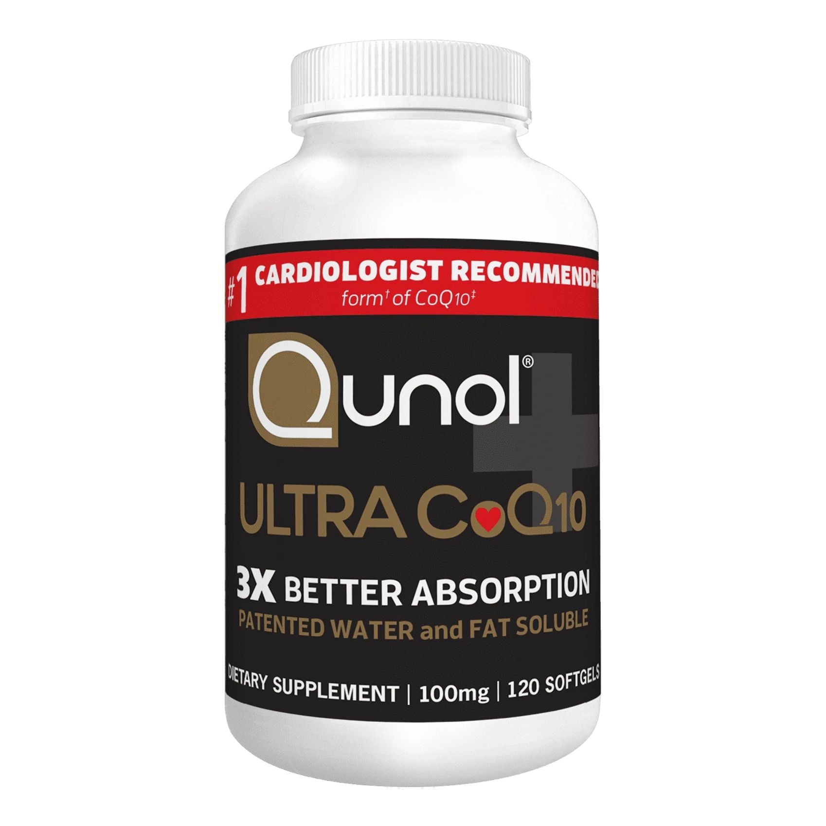 Qunol Ultra CoQ10 100 Mg dietary supplement softgels in blister pack, dietary vitamins and supplements by Pasteur Pharmacy.