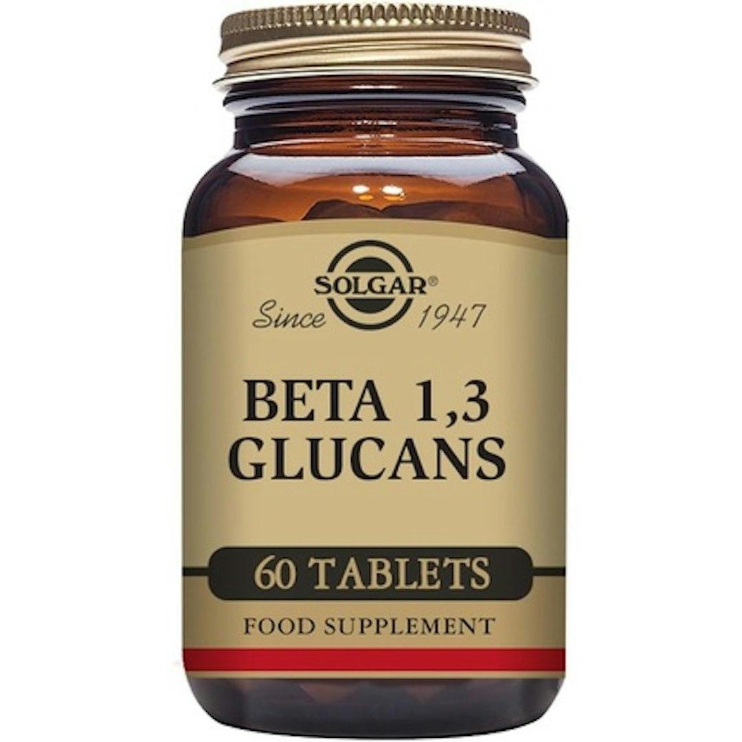 Solgar Beta 1,3 Glucans supplement bottle with 60 tablets, vitamin and supplement product from Pasteur Pharmacy