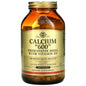 Solgar Calcium 600 from Oyster Shell with Vitamin D3 supplement bottles containing 240 tablets, displayed on a clean surface.