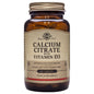 Solgar Calcium Citrate with Vitamin D3 supplement in 120 tablets, bottle of vitamins and supplements for bone health