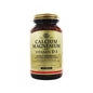 Bottle of Solgar Calcium Magnesium with Vitamin D3 supplement tablets from Pasteur Pharmacy, showing the label and 150 tablets.