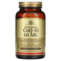 Solgar CoQ-10 60mg coenzyme supplement in vegetarian vegetable capsules, designed for heart health and energy support.