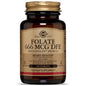 Solgar Folate 1,000 mcg vitamin supplement in a bottle of 120 tablets, designed to support healthy folate levels.