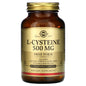 Solgar L-Cysteine 500mg vegetable capsules, dietary supplement in a bottle, designed for supporting overall health and wellness.