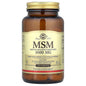 Solgar MSM methylsulfonylmethane supplement bottle with 120 tablets, dietary vitamins and supplements for joint health.